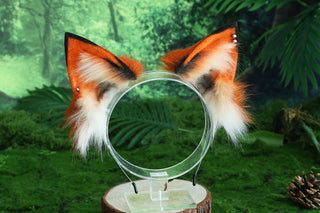 Faux fur red fox ear and tail butt plug wolf tail and ear cat tail and ear kitten ear and tail anime cosplay fox kemonomimi wolf therian petplay