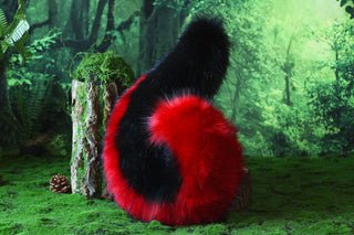 Husk puppy ear and tail black red dog kemonomimi faux fur shepherd dog tail and ear Shiba Inu puppy ear and tail plug animal cosplay puppy play