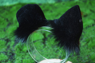 Husk puppy ear and tail black red dog kemonomimi faux fur shepherd dog tail and ear Shiba Inu puppy ear and tail plug animal cosplay puppy play