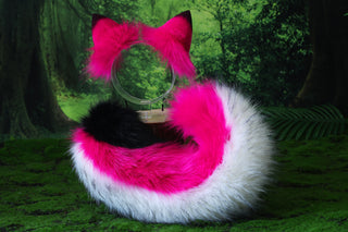 Husky dog ear and tail set puppy ear and tail butt plug set animal cosplay puppy play petplay dog ear and dog tail set puppy tail and ear kemonomimi