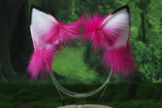 Husky dog ear and tail set puppy ear and tail butt plug set animal cosplay puppy play petplay dog ear and dog tail set puppy tail and ear kemonomimi
