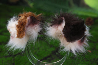 Hypermotion dog tail sleeve and ears red merle border collies dog ear and tail covers faux fur anime cosplay puppy ear and tail kemonomimi