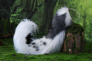Hypermotion dog tail sleeve and ears blue merle border collies dog ear and tail covers faux fur anime cosplay puppy ear and tail kemonomimi