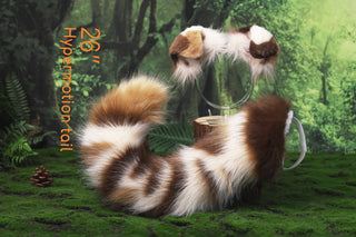 Hypermotion dog tail sleeve and ears faux fur calico dog ear and tail covers for hypermotion silicone tail anime cosplay puppy kemonomimi