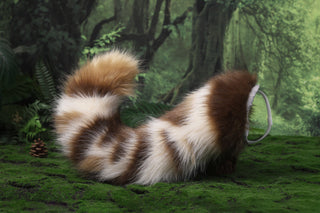 Hypermotion dog tail sleeve and ears faux fur calico dog ear and tail covers for hypermotion silicone tail anime cosplay puppy kemonomimi