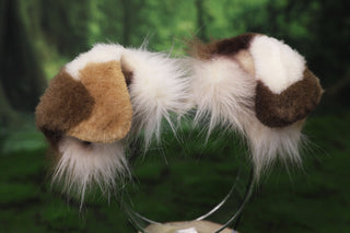 Hypermotion dog tail sleeve and ears faux fur calico dog ear and tail covers for hypermotion silicone tail anime cosplay puppy kemonomimi