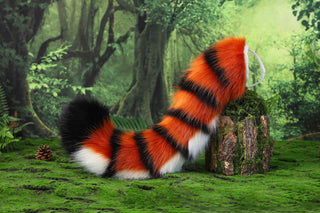 Hypermotion tiger tail sleeve and ears faux fur tiger ear and tail covers for hypermotion silicone tail base anime cosplay puppy kemonomimi