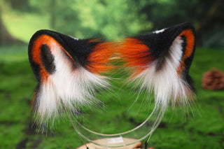 Hypermotion tiger tail sleeve and ears faux fur tiger ear and tail covers for hypermotion silicone tail base anime cosplay puppy kemonomimi