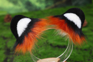 Hypermotion tiger tail sleeve and ears faux fur tiger ear and tail covers for hypermotion silicone tail base anime cosplay puppy kemonomimi