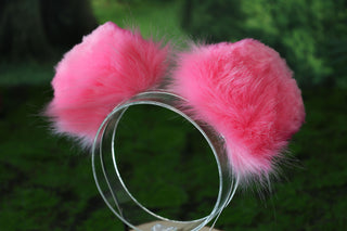 Pink white Shepherd dog tail and ear faux fur Splicing Shiba Inu dog ear and tail butt plug anime cosplay therian puppy ear and tail dog kemonomimi
