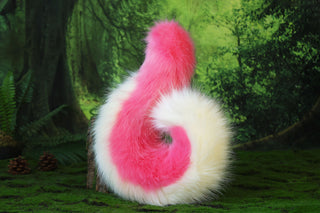 Pink white german shepherd dog tail butt plug and ear cosplay alsatian wolf dog faux fur shiba Inu dog ears and tail puppy kemonomimi border collie dog therian
