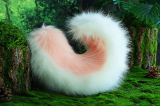 Pink white shepherd dog tail and ear set Shiba Inu dog ear and tail plug set animal cosplay petplay puppy ear and tail set kemonomimi puppy girl