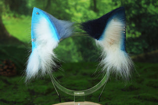 Realistic calico faux fur cat tail and ear kemonomimi kitten ear and tail anime cosplay therian puppy ear and tail butt plug dog ears and tail furry