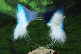 Realistic calico faux fur cat tail and ear kemonomimi kitten ear and tail anime cosplay therian puppy ear and tail butt plug dog ears and tail furry