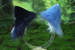 Realistic calico faux fur cat tail and ear kemonomimi kitten ear and tail anime cosplay therian puppy ear and tail butt plug dog ears and tail furry
