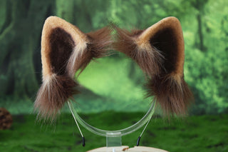 Realistic faux fur red panda ear and tail butt plug lesser panda ear and tail kemonomimi firefoxtherian anime cosplay raccoon ear and tail furry gift