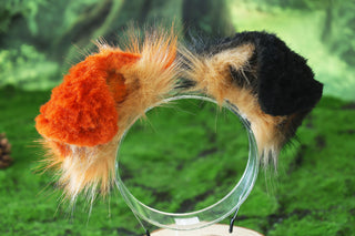 Realistic faux fur shepherd dog tail and ear Shiba Inu dog ear and tail butt plug dog therian animal cosplay puppy ear and tail puppy kemonomimi ears gift