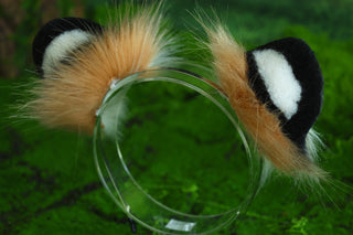 Realistic faux fur tiger ear and tail set tiger cosplay ear and tail set tiger petplay set animal cosplay tail and ear petplay tail and ear