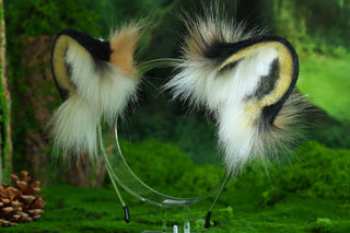 Realistic faux fur tiger ear and tail set tiger cosplay ear and tail set tiger petplay set animal cosplay tail and ear petplay tail and ear