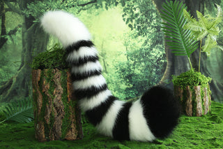 Realistic faux fur white tiger ear and tail set tiger tail and ear set tiger petplay set animal cosplay tail and ear tiger kemonomimi ears