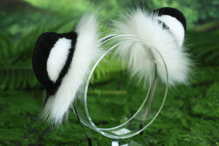 Realistic faux fur white tiger ear and tail set tiger tail and ear set tiger petplay set animal cosplay tail and ear tiger kemonomimi ears