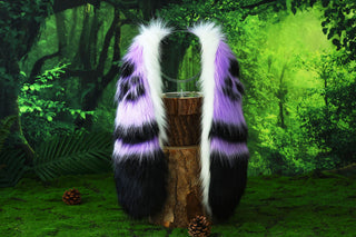Realistic purple faux fur bunny ear and tail butt plug bunny ear cosplay long soft rabbit ear and tail kemonomimi ear bunnyplay anime cosplay therian