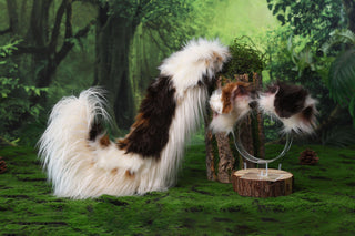 Red Merle Border Collies dog tail and ear faux fur red border collie dog ear and tail anime cosplay therian puppy ear and tail kemonomimi
