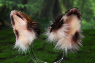Red merle border collie dog tail and ear faux fur red border collie dog ear and tail anime cosplay therian puppy ear and tail kemonomimi