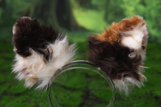 Red merle border collie dog tail and ear faux fur red border collie dog ear and tail anime cosplay therian puppy ear and tail kemonomimi