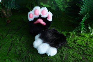 4 fingered fursuit paws cat paws gloves realistic faux fur kitten fursuit paws kitty cosplay fursuit paws gloves handpaws fur paws with claw