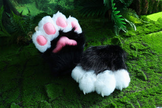 4 fingered fursuit paws cat paws gloves realistic faux fur kitten fursuit paws kitty cosplay fursuit paws gloves handpaws fur paws with claw