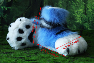 Derpy tiger cosplay feet paws fursuit feetpaws derpy tiger fursuit shoes kpop demon hunters foot paw furry Kpop Derpy feet paws furry blue