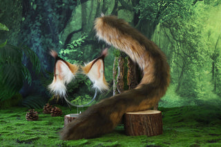 Somali cat ears and tail lynx cat tug tail butt plug and ears kemonomimi kitten tail and ear kitten therian anime cosplay jungle cat ears and tail furry