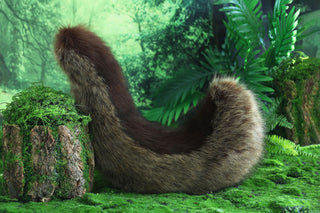 Squirrel ear and tail faux fur  squirrel tail and ear set animal cosplay petplay dog ear and tail puppy tail and ear squirrel kemonomimi