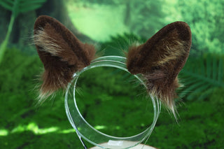 Squirrel ear and tail faux fur  squirrel tail and ear set animal cosplay petplay dog ear and tail puppy tail and ear squirrel kemonomimi