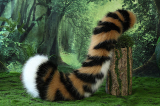 Tiger ear and tail set realistic faux fur tiger tail and ear set tiger petplay set animal cosplay tiger tail butt plug and ear tiger kemonomimi ears