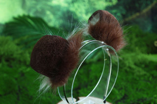 coffee white Shepherd dog tail and ear set Shiba Inu dog ear and tail plug set dog tail animal cosplay petplay puppy ear and tail set puppy tail