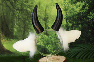 Faux fur cow ear and tail cow kemonomimi cow costume ear anime cosplay ear christmas gift cattle tail plug and ear therian Halloween gift furry