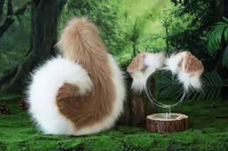Faux fur shepherd dog tail and ear set Shiba Inu dog ear and tail set dog tail animal cosplay petplay puppy ear and tail set puppy tail
