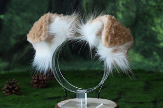 Faux fur shepherd dog tail and ear set Shiba Inu dog ear and tail set dog tail animal cosplay petplay puppy ear and tail set puppy tail